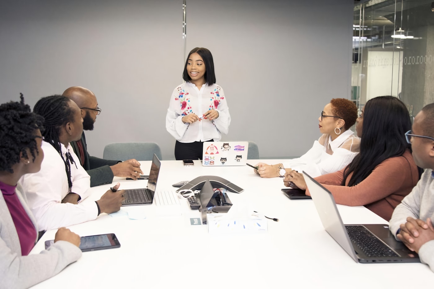 Team reviewing financial systems